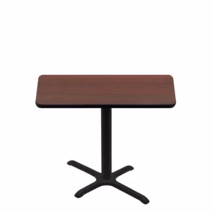 30" x 48" Two-Sided Mahogany/Black Quick Ship Table - Mahogany Up + Black Standard Height 22" x 30" Cross Base