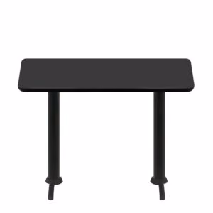 30" x 60" Two-Sided Mahogany/Black Quick Ship Table - Black Up + (2) Black Counter Height 22" T Bases