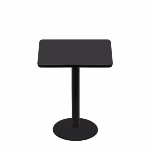 36" x 36" Two-Sided Mahogany/Black Quick Ship Table - Black Up + Black Counter Height 22" Disc Base