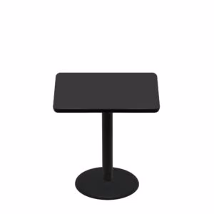 36" x 36" Two-Sided Mahogany/Black Quick Ship Table - Black Up + Black Standard Height 22" Disc Base