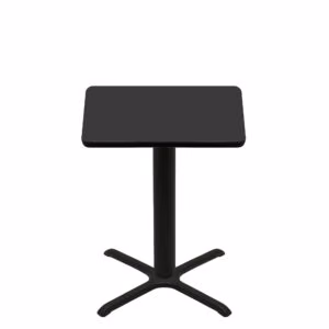 36" x 36" Two-Sided Mahogany/Black Quick Ship Table - Black Up + Black Counter Height 30" x 30" Cross Base