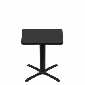 36" x 36" Two-Sided Mahogany/Black Quick Ship Table - Black Up + Black Standard Height 30" x 30" Cross Base