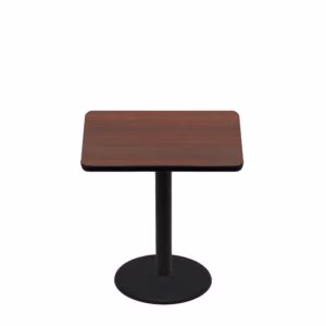 36" x 36" Two-Sided Mahogany/Black Quick Ship Table - Mahogany Up + Black Standard Height 22" Disc Base