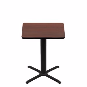 36" x 36" Two-Sided Mahogany/Black Quick Ship Table - Mahogany Up + Black Counter Height 30" x 30" Cross Base