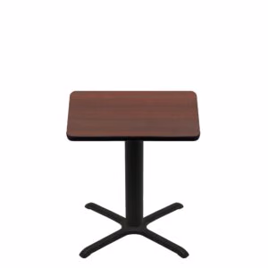 36" x 36" Two-Sided Mahogany/Black Quick Ship Table - Mahogany Up + Black Standard Height 30" x 30" Cross Base