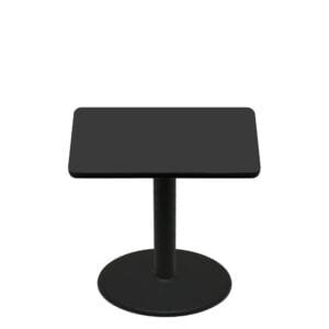 42" x 42" Two-Sided Mahogany/Black Quick Ship Table - Black Up + Black Standard Height 30" Disc Base