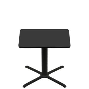 42" x 42" Two-Sided Mahogany/Black Quick Ship Table - Black Up + Black Standard Height 36" x 36" Cross Base