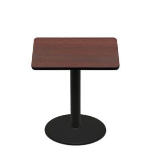 42" x 42" Two-Sided Mahogany/Black Quick Ship Table - Mahogany Up + Black Counter Height 30" Disc Base