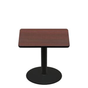 42" x 42" Two-Sided Mahogany/Black Quick Ship Table - Mahogany Up + Black Standard Height 30" Disc Base