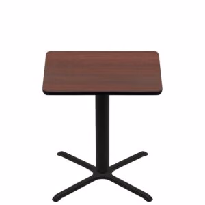 42" x 42" Two-Sided Mahogany/Black Quick Ship Table - Mahogany Up + Black Counter Height 36" x 36" Cross Base