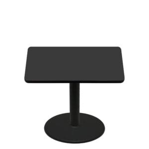 48" x 48" Two-Sided Mahogany/Black Quick Ship Table - Black Up + Black Standard Height 30" Disc Base