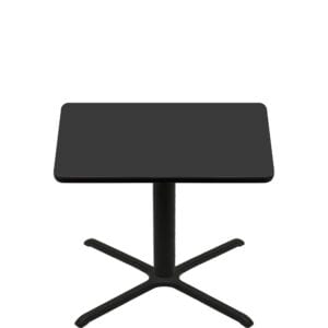 48" x 48" Two-Sided Mahogany/Black Quick Ship Table - Black Up + Black Standard Height 40" x 40" Cross Base