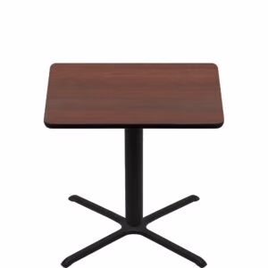48" x 48" Two-Sided Mahogany/Black Quick Ship Table - Mahogany Up + Black Counter Height 40" x 40" Cross Base