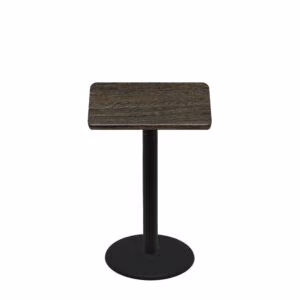 30" x 30" Thermoform Dark Walnut Quick Ship Table + Black Counter Height 22" Disc Base