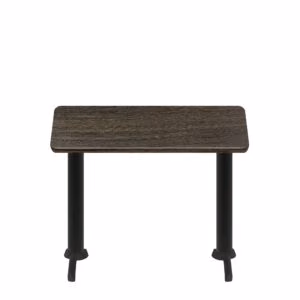 30" x 48" Thermoform Dark Walnut Quick Ship Table + (2) Black ADA 22" T Bases