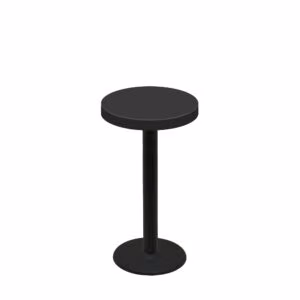 24" Round Urban Onyx Quick Ship Table + Black Counter Height 18" Disc Base