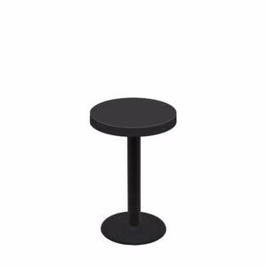 24" Round Urban Onyx Quick Ship Table + Black Standard Height 18" Disc Base