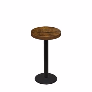24" Round Urban Vintage Autumn Quick Ship Table + Black Counter Height 18" Disc Base