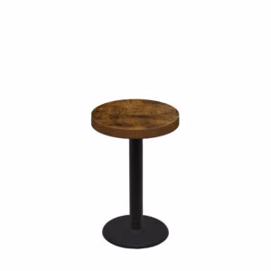 24" Round Urban Vintage Autumn Quick Ship Table + Black Standard Height 18" Disc Base