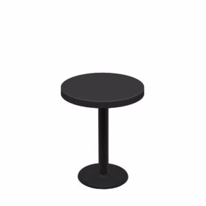 30" Round Urban Onyx Quick Ship Table + Black Standard Height 18" Disc Base