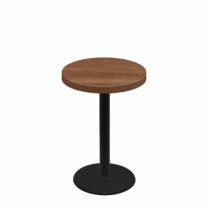 30" Round Urban Toasted Birch Quick Ship Table + Black Counter Height 22" Disc Base