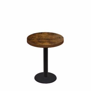 30" Round Urban Vintage Autumn Quick Ship Table + Black Standard Height 18" Disc Base