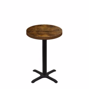 30" Round Urban Vintage Autumn Quick Ship Table + Black Counter Height 22" x 22" Cross Base