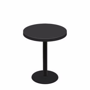 36" Round Urban Onyx Quick Ship Table + Black Counter Height 22" Disc Base