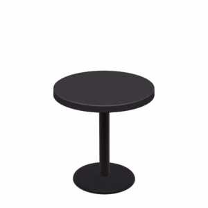 36" Round Urban Onyx Quick Ship Table + Black Standard Height 22" Disc Base