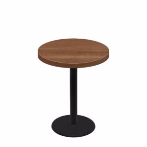 36" Round Urban Toasted Birch Quick Ship Table + Black Counter Height 22" Disc Base