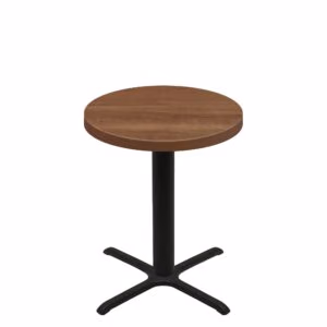 36" Round Urban Toasted Birch Quick Ship Table + Black Counter Height 30" x 30" Cross Base