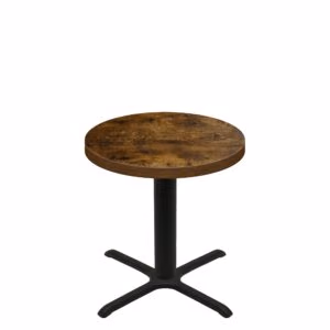 36" Round Urban Vintage Autumn Quick Ship Table + Black Standard Height 30" x 30" Cross Base
