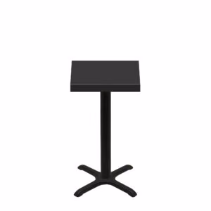 24" x 24" Urban Onyx Quick Ship Table + Black Counter Height 22" x 22" Cross Base