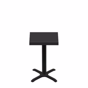 24" x 24" Urban Onyx Quick Ship Table + Black Standard Height 22" x 22" Cross Base