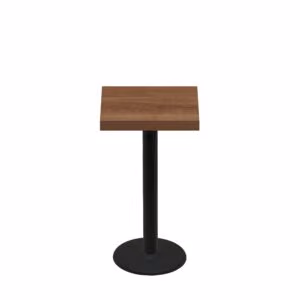 24" x 24" Urban Toasted Birch Quick Ship Table + Black Counter Height 18" Disc Base