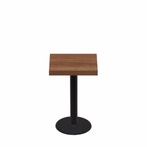 24" x 24" Urban Toasted Birch Quick Ship Table + Black Standard Height 18" Disc Base