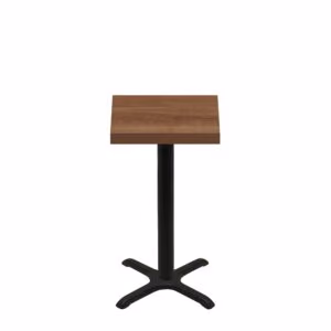 24" x 24" Urban Toasted Birch Quick Ship Table + Black Counter Height 22" x 22" Cross Base