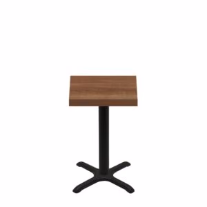 24" x 24" Urban Toasted Birch Quick Ship Table + Black Standard Height 22" x 22" Cross Base