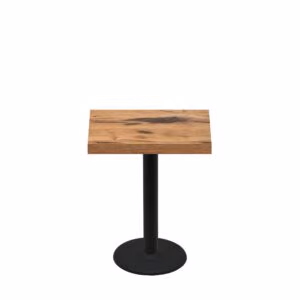24" x 30" Urban Natural Heartwood Quick Ship Table + Black Standard Height 18" Disc Base