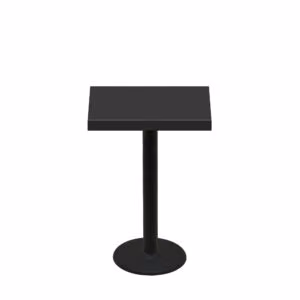 24" x 30" Urban Onyx Quick Ship Table + Black Counter Height 18" Disc Base