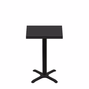 24" x 30" Urban Onyx Quick Ship Table + Black Counter Height 22" x 22" Cross Base