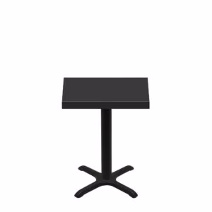 24" x 30" Urban Onyx Quick Ship Table + Black Standard Height 22" x 22" Cross Base