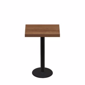 24" x 30" Urban Toasted Birch Quick Ship Table + Black Counter Height 18" Disc Base