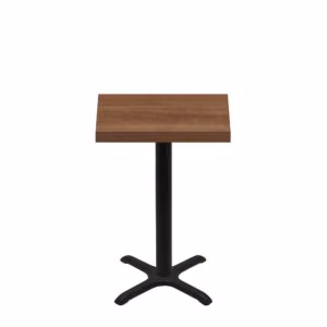 24" x 30" Urban Toasted Birch Quick Ship Table + Black Counter Height 22" x 22" Cross Base