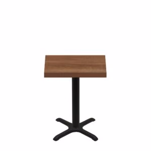 24" x 30" Urban Toasted Birch Quick Ship Table + Black Standard Height 22" x 22" Cross Base