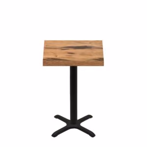 30" x 30" Urban Natural Heartwood Quick Ship Table + Black Counter Height 22" x 22" Cross Base