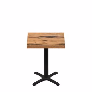 30" x 30" Urban Natural Heartwood Quick Ship Table + Black Standard Height 22" x 22" Cross Base