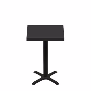 30" x 30" Urban Onyx Quick Ship Table + Black Counter Height 22" x 22" Cross Base