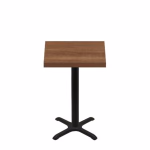 30" x 30" Urban Toasted Birch Quick Ship Table + Black Counter Height 22" x 22" Cross Base