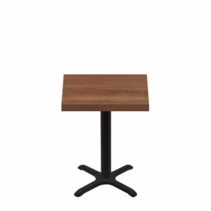 30" x 30" Urban Toasted Birch Quick Ship Table + Black Standard Height 22" x 22" Cross Base